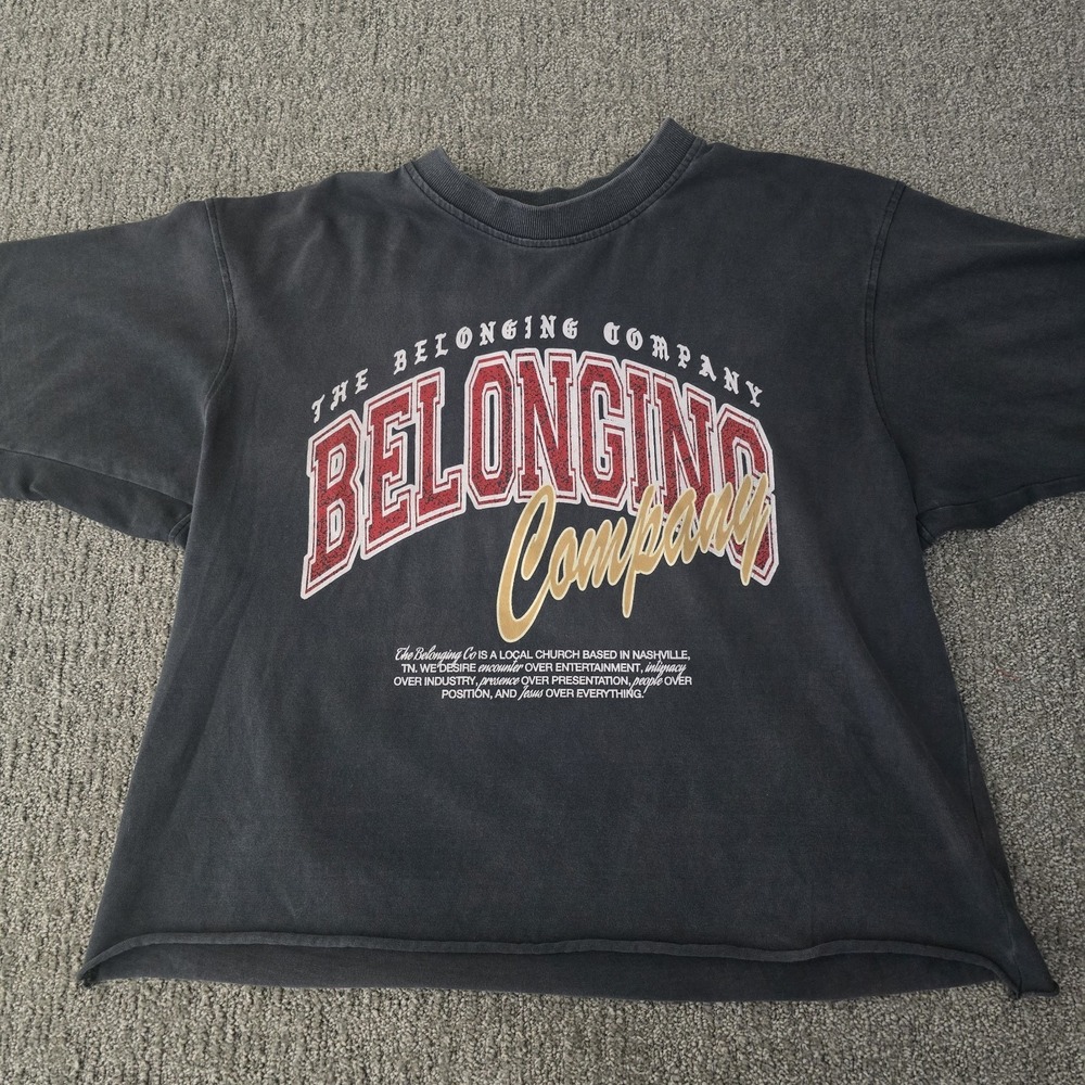 The Belonging Co Large Oversized Graphic T Shirt Nashville Faded Black Christian